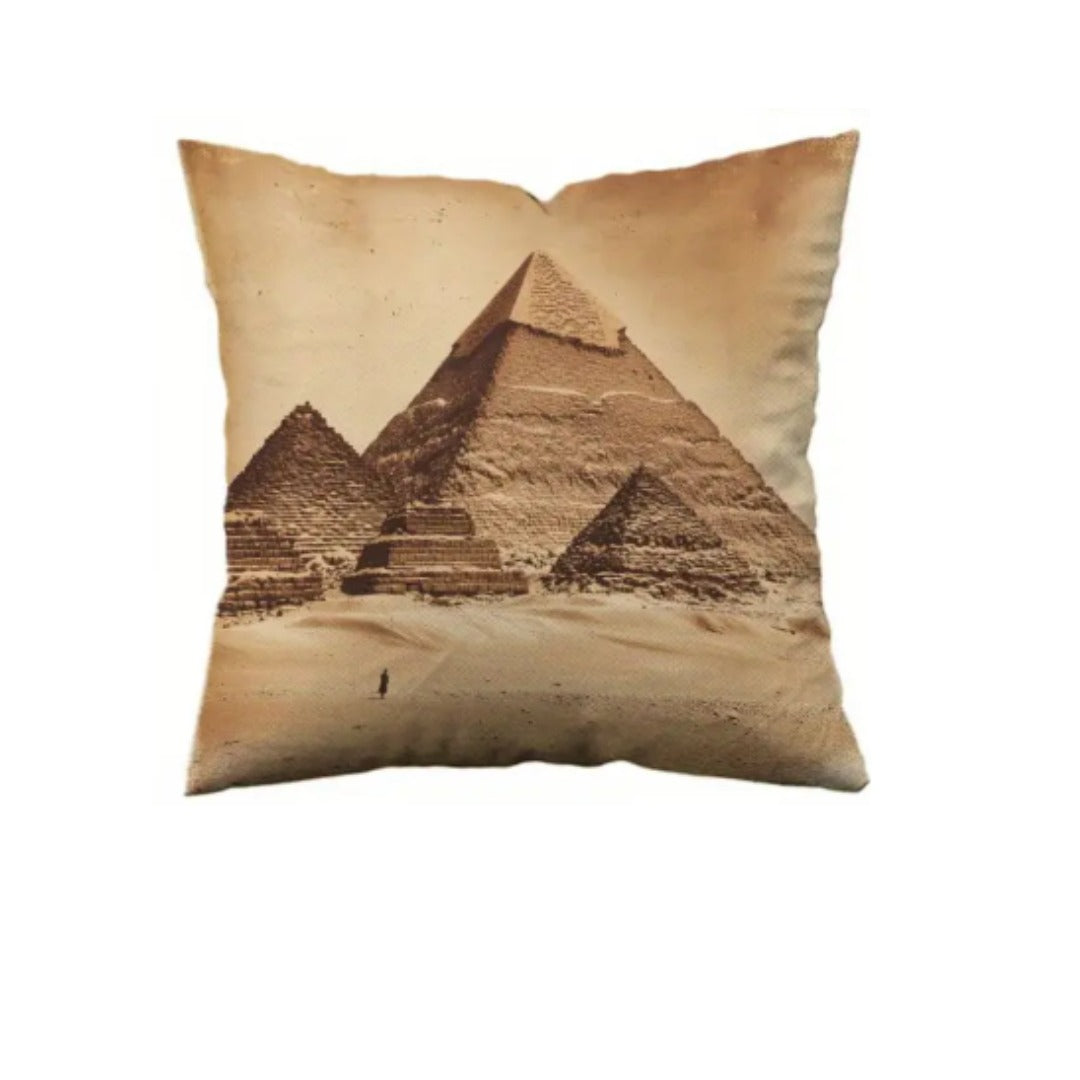 Vintage Great Pyramid Egypt Cushion Cover Pack Of 2