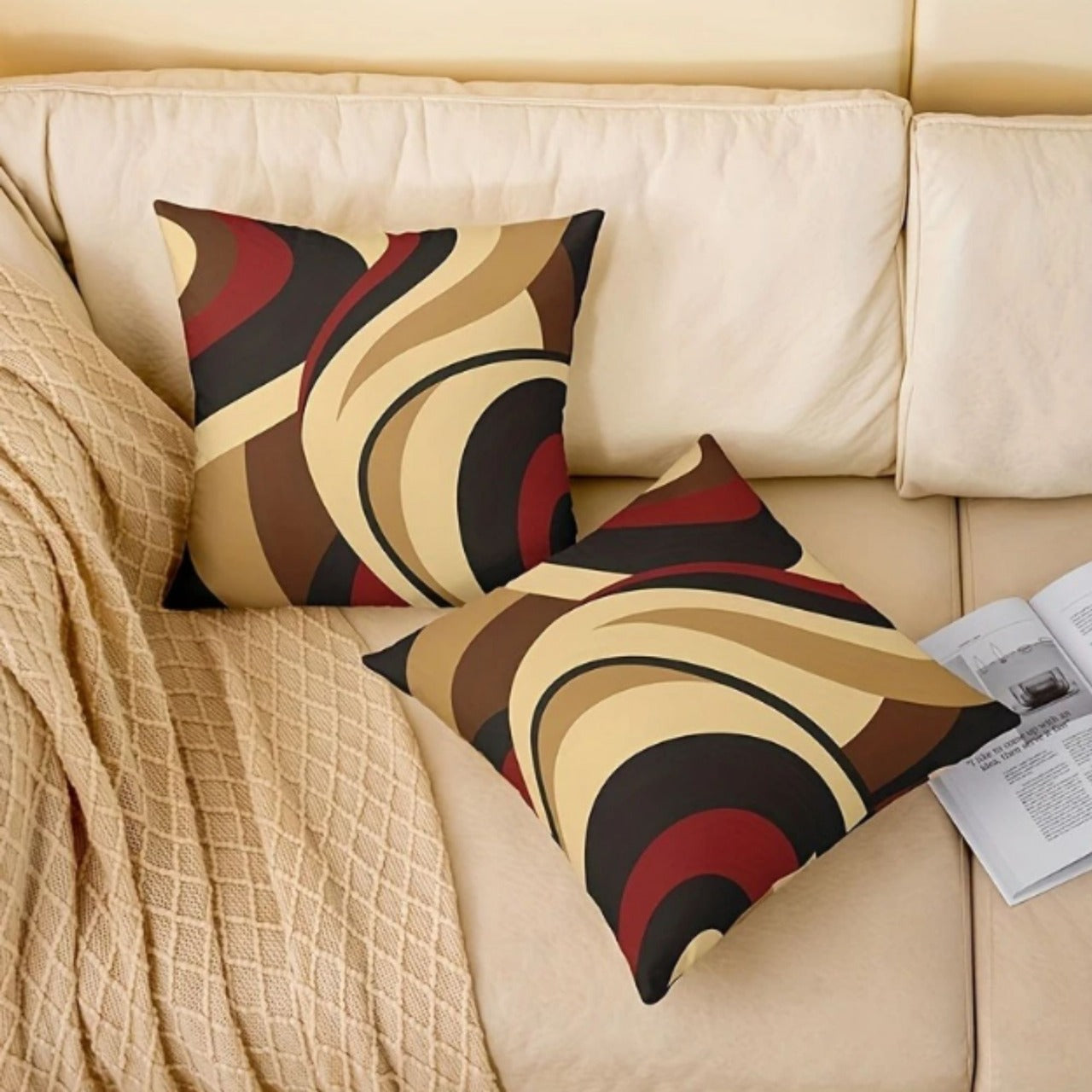 Abstract Spiral Cushion Case Pack Of 4