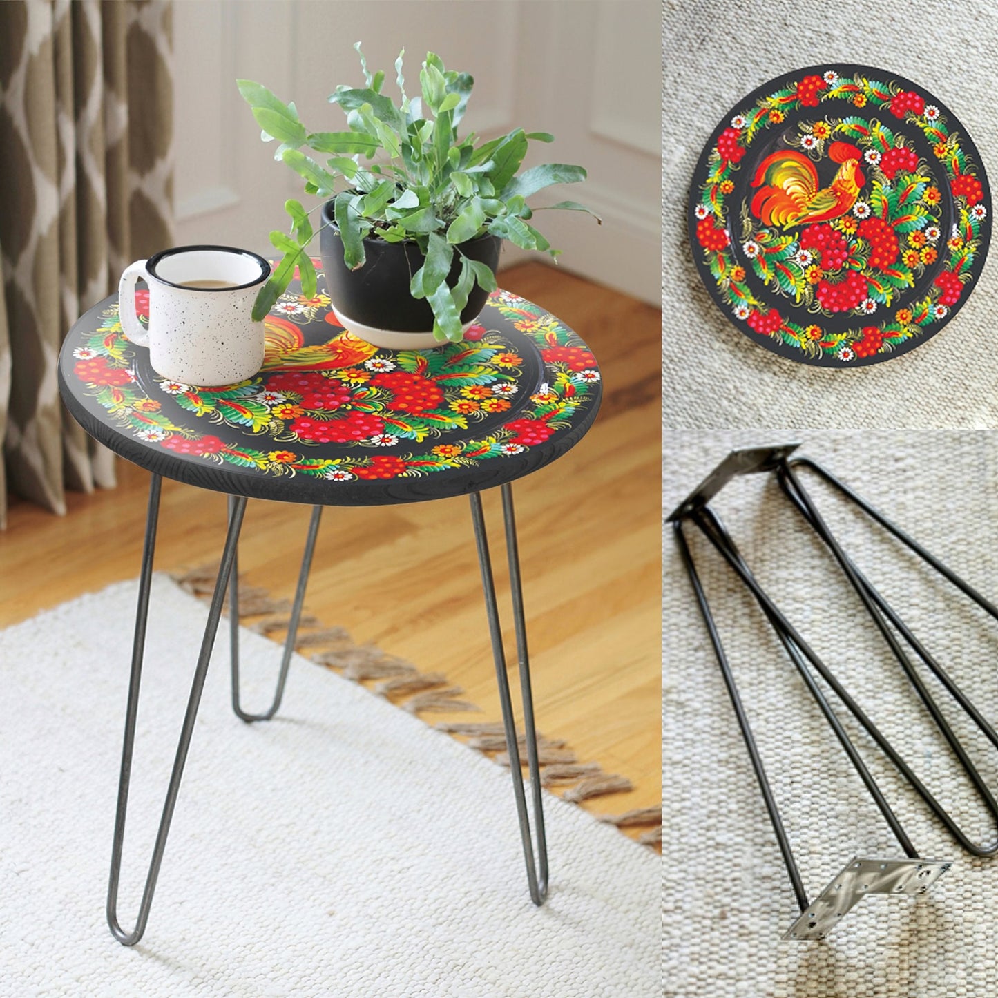 The Roosters Hairpin Table