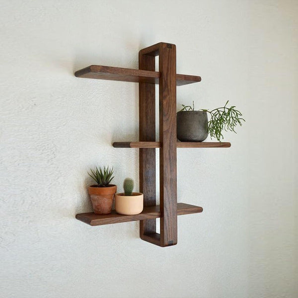 Wall Fitted Vintage Wooden Organizer Rack Shelve Decor - waseeh.com