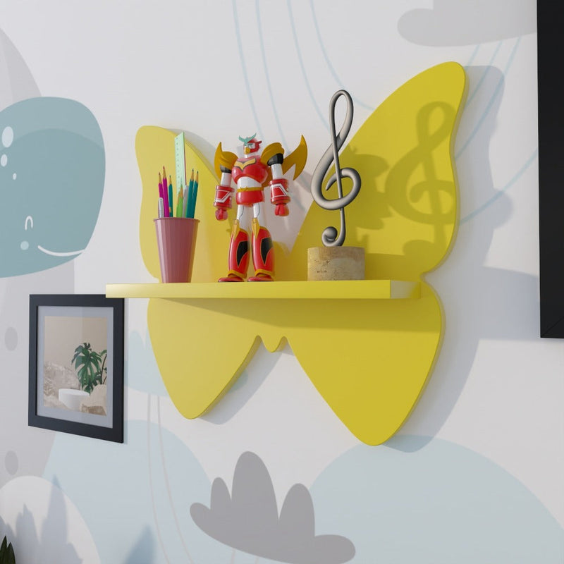 Butterfly Ornament Bedroom Book Organizer Floating Shelve - waseeh.com