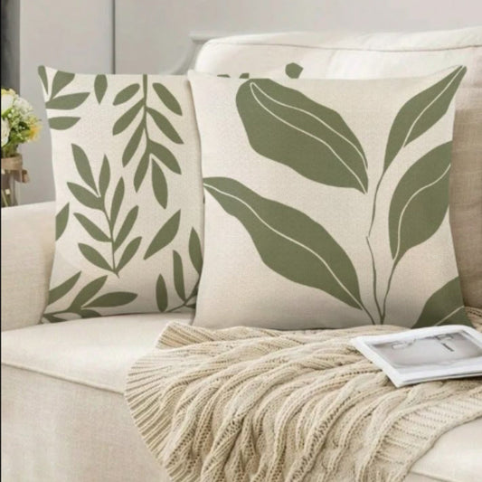 Boho Leaves Cushion Cover Pack Of 2