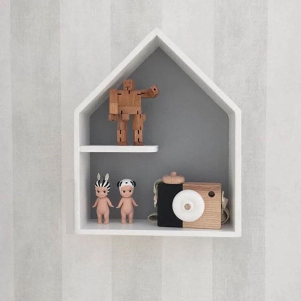 Mini-Cottage Kids Bedroom House Floating Organizer Shelve Decor - waseeh.com